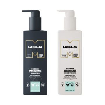 Label.m Organic Lemongrass Moisturising Shampoo + Conditioner 1000ml
