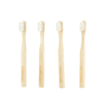 ShampooBars Bamboe tandenborstels kinderen (4 stuks)