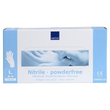 Abena Nitril-Handschoenen poedervrij Maat L blauw 100st