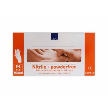 Abena Abena Nitril-Handschuhe pulverfrei Größe M 100 Stk. weiss 100st