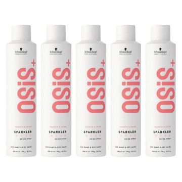 5x Schwarzkopf OSiS+ Sparkler Shine Spray 300ml