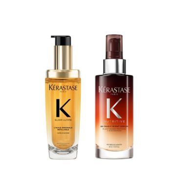 Kerastase Elixir Ultime Oil 75ml + Nutritive 8H Magic Night Serum 90ml