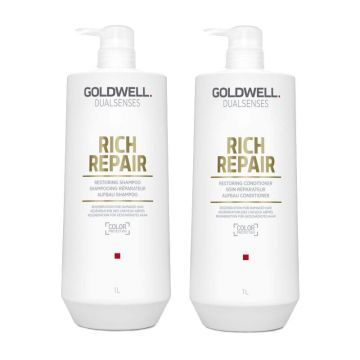 Goldwell DS Rich Repair Restoring Shampoo + Conditioner 1000ml