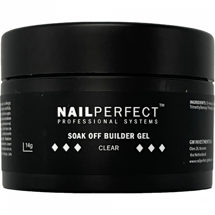 NailPerfect UPVOTED Soak Off Builder Gel Clear 14gr main product photo
