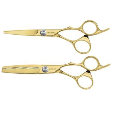 Kyone 710 Knipschaar Gold 5,5inch + 710T Coupeschaar Gold 6,0inch
