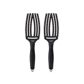 2x Olivia Garden Fingerbrush Combo Zwart Medium