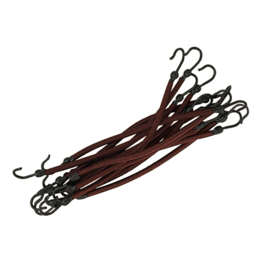 Gummibänder mit Haken braun 12 Stk