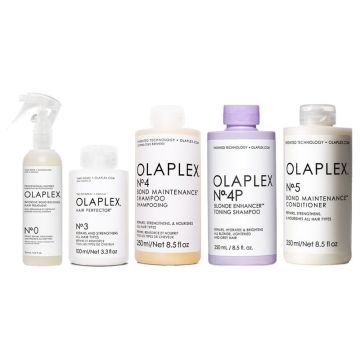 Beschadigd haar pakket Olaplex No.0 + 3 + 4 + 4P + 5