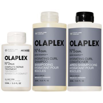 Olaplex Curl Bond Shaper Hydrating Curl Transformation Routine No.3Plus + No.4 + No.5