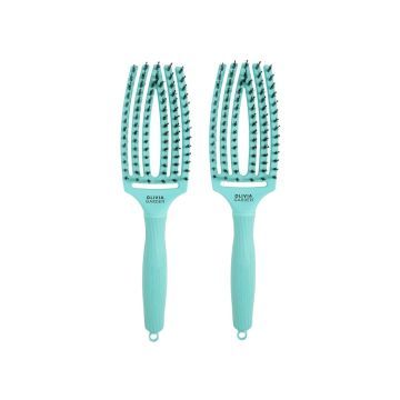 2x Olivia Garden Fingerbrush Care Iconic Boar&Nylon Mint Medium