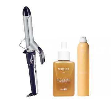 Babyliss PRO Krultang - Titanium Tourmaline + Elleure Modeler Haarlak 300ml + Olie 50ml