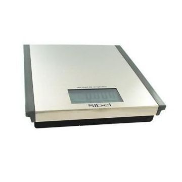 Sibel Steel Style elektronische Waage mit Touchscreen silber
