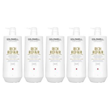 5x Goldwell Dualsenses Rich Repair Restoring Shampoo 1000ml