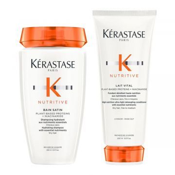 Kerastase Nutritive Bain Satin 250ml + Lait Vital 200ml