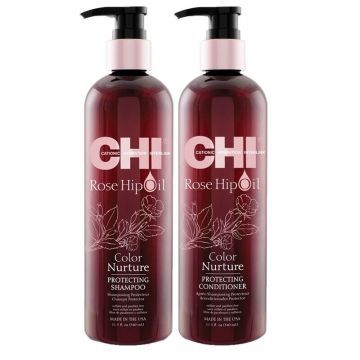 CHI Rose Hip Oil Shampoo 340ml + Conditioner 340ml
